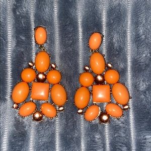 Orange Chandelier Earrings